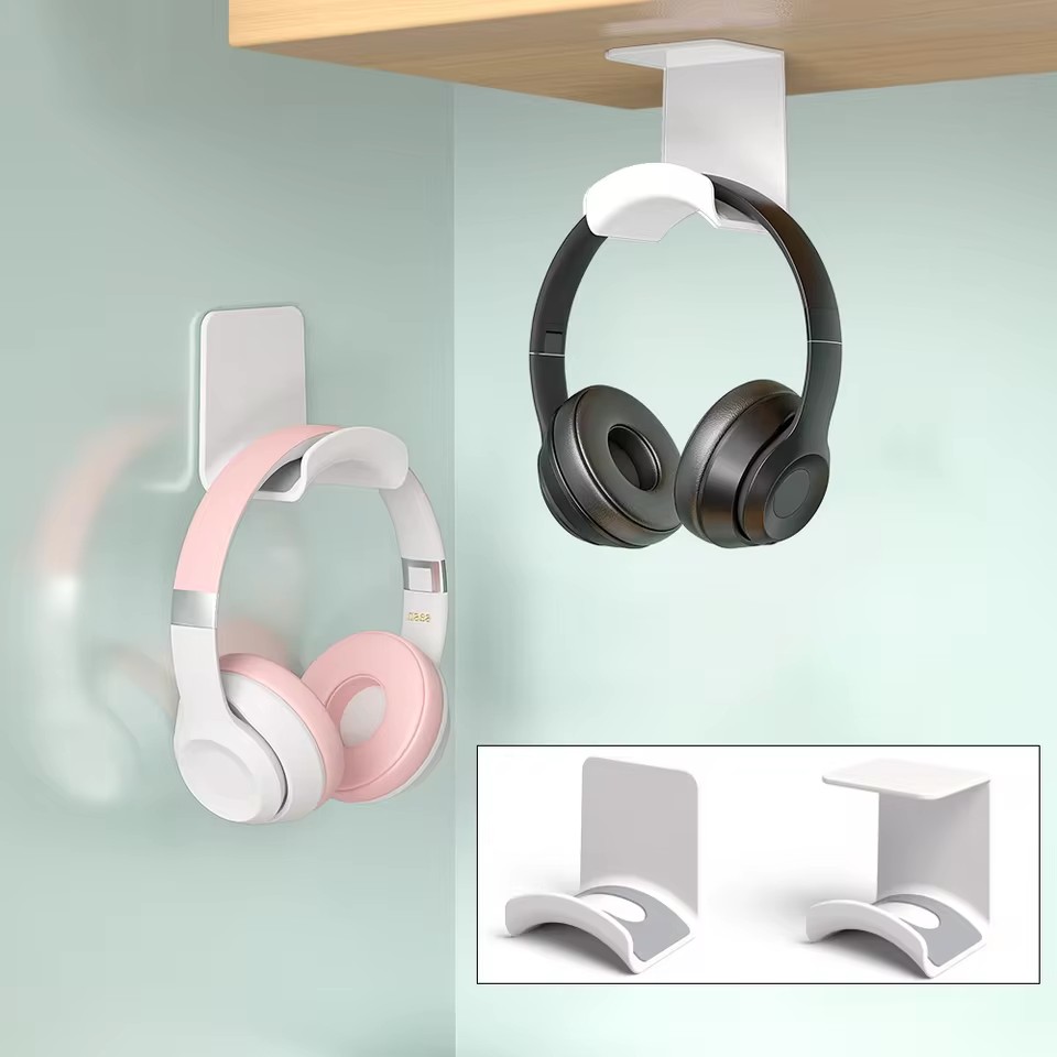 Standing Desk - Universal Headphone Stand Adhesive Plastic Wall