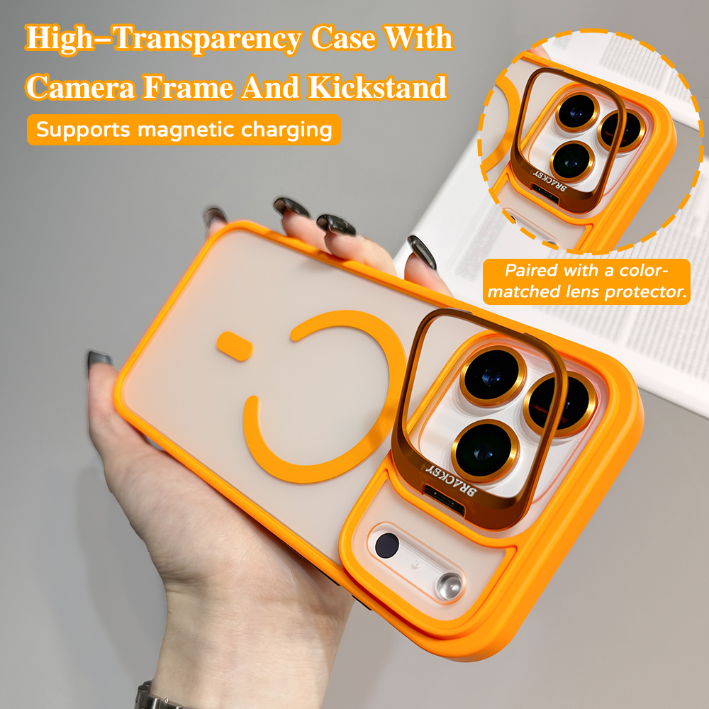 Standing Desk - Lens Kickstand Magnetic Phone Case for