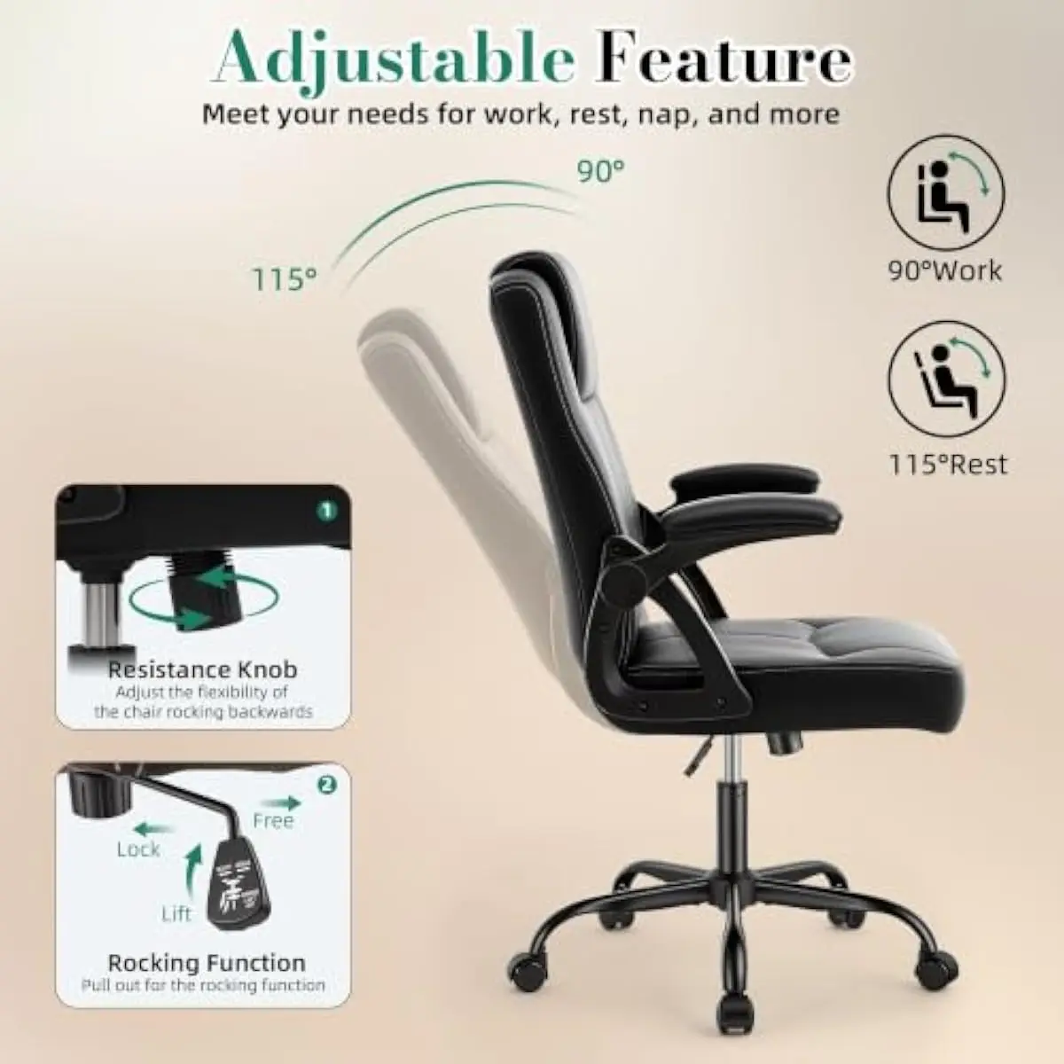 Ergonomic executive office cha - Office Chair recension och pris