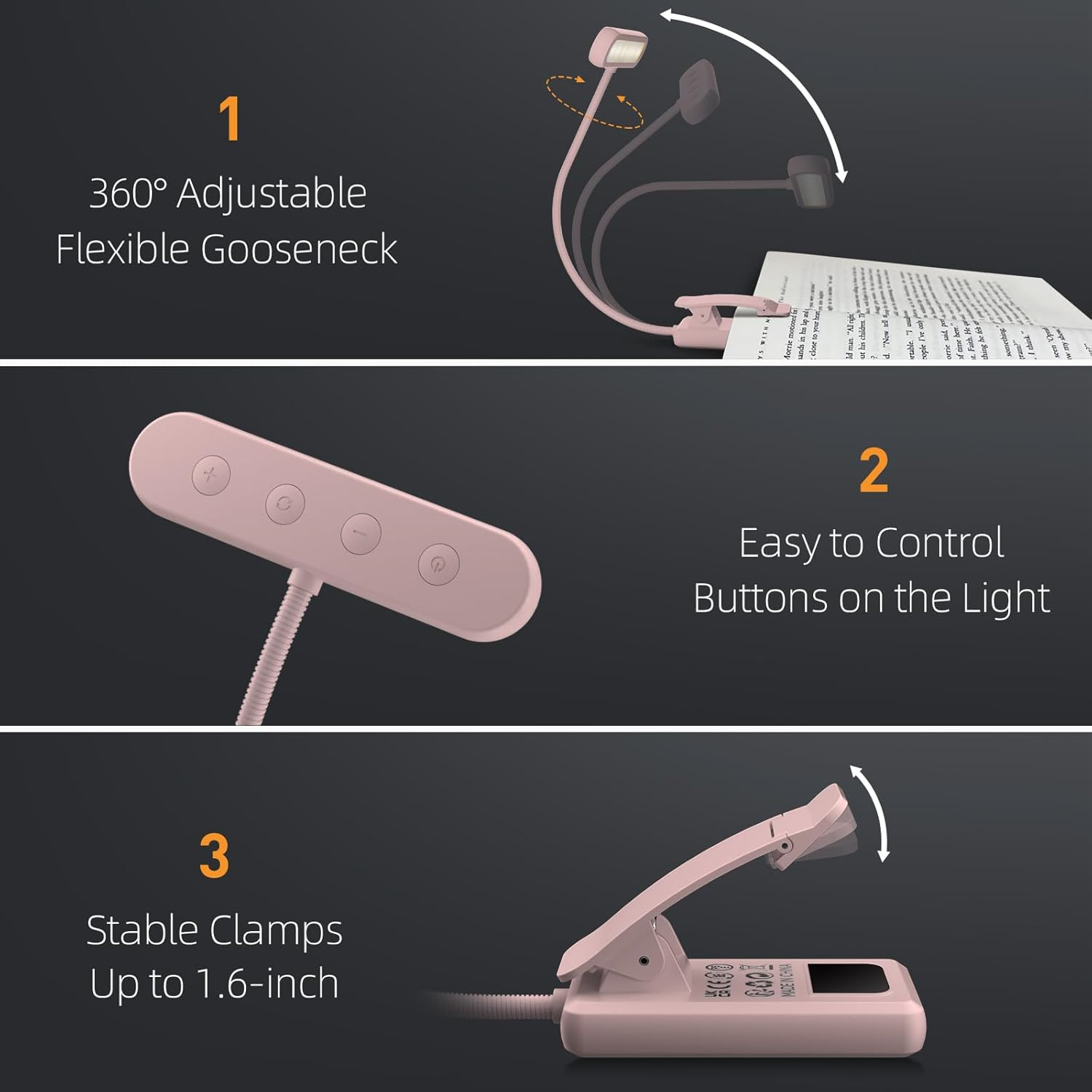Reading Lamp Book Clamp Black/ - Desk Lamp recension och pris