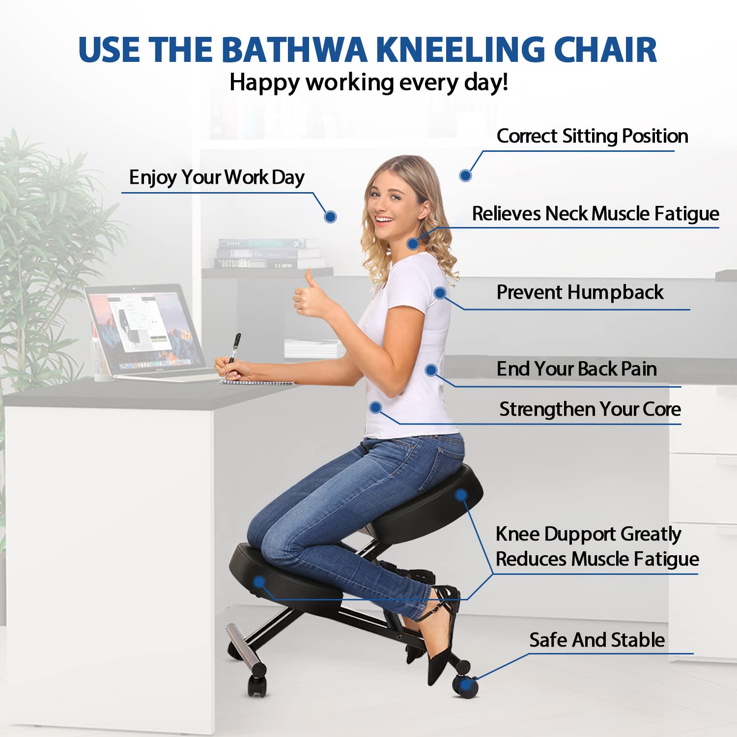 Kneeling Chair Ergonomic for O - Office Chair recension och pris
