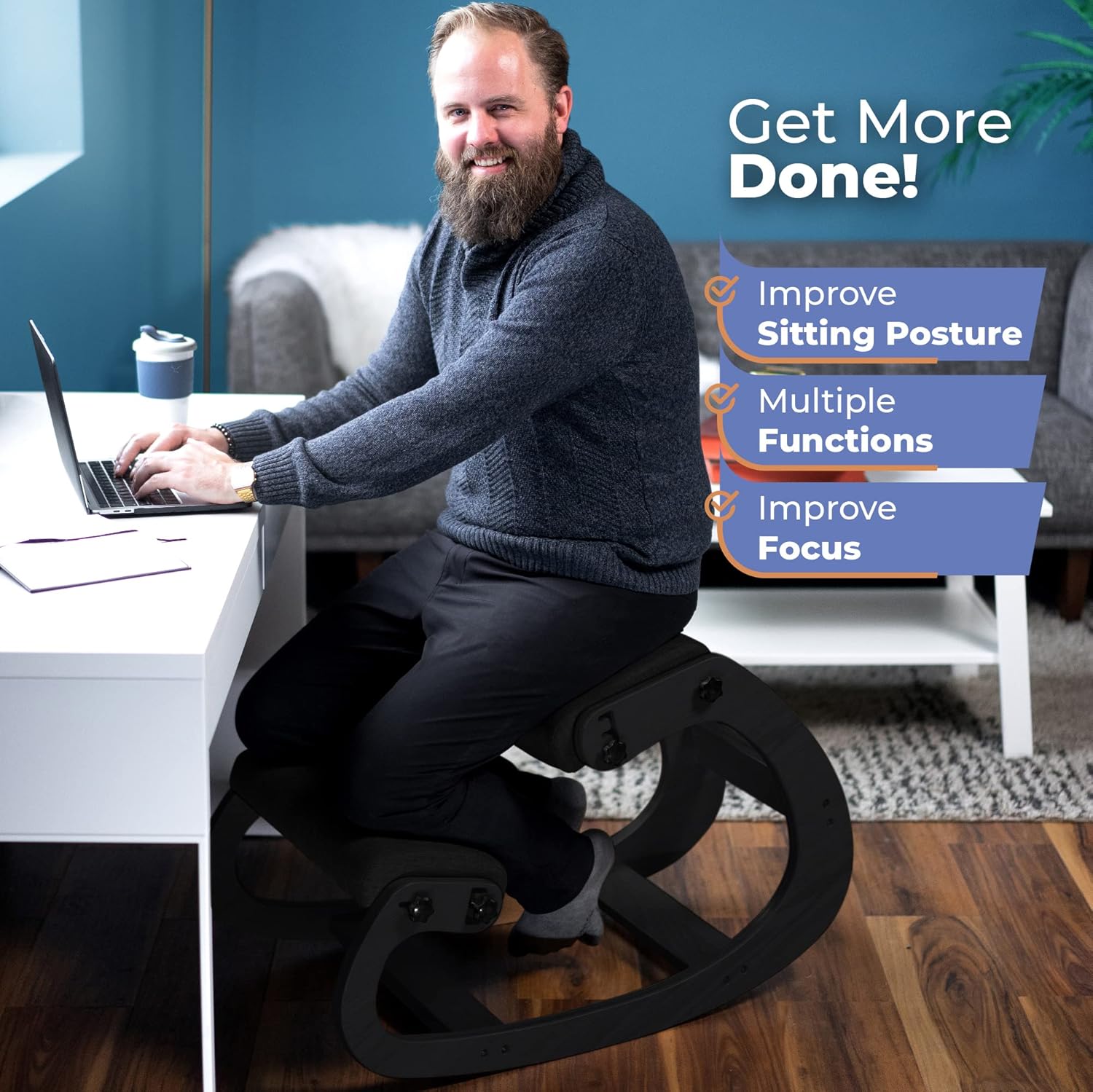 Ergonomic Wooden Kneeling Chai - Office Chair recension och pris