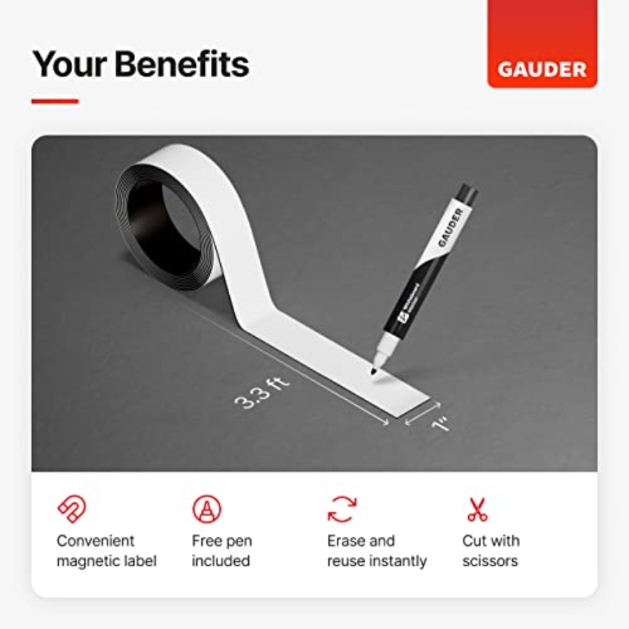 Dry Erase Magnetic Labels 3.3  - File Cabinet recension och pris