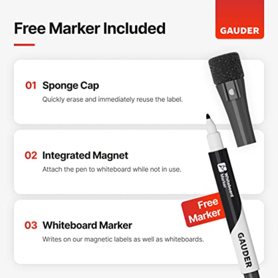 Dry Erase Magnetic Labels 3.3  - File Cabinet recension och pris
