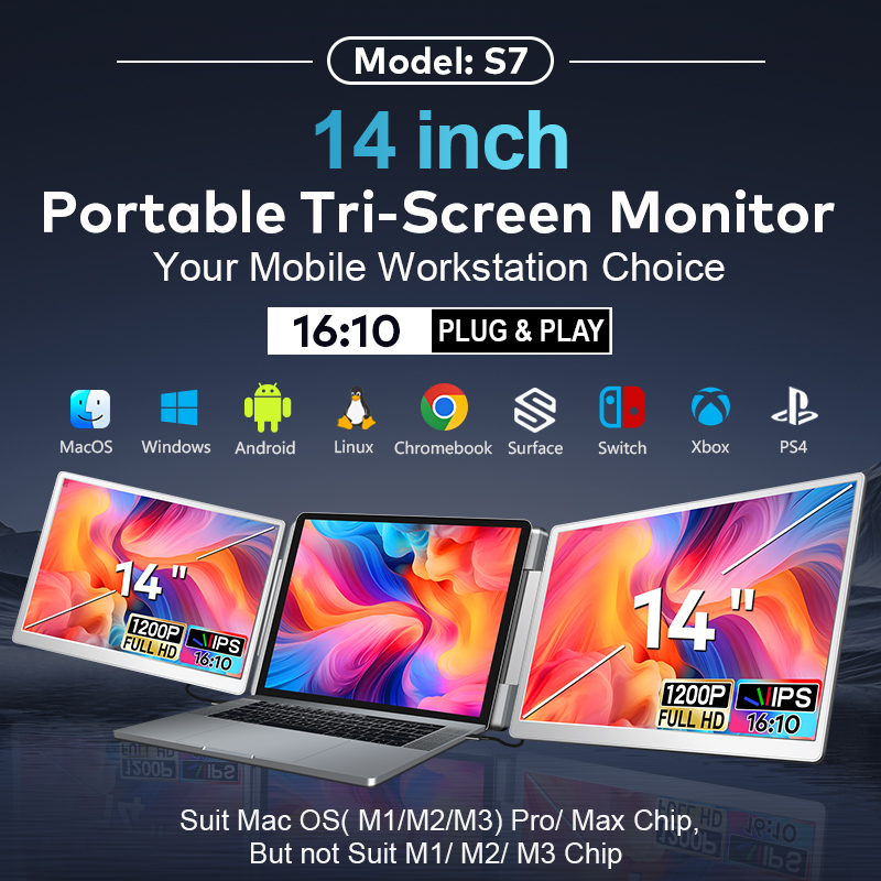 Dual Screen Display Portable L - Monitor Stand recension och pris
