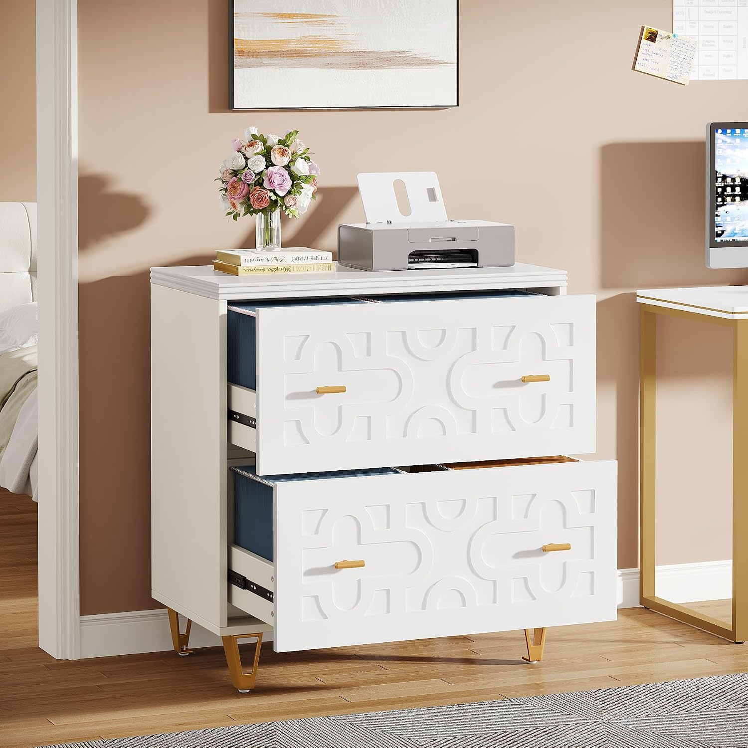 2-Drawer Lateral File Cabinet, - Printer Stand recension och pris