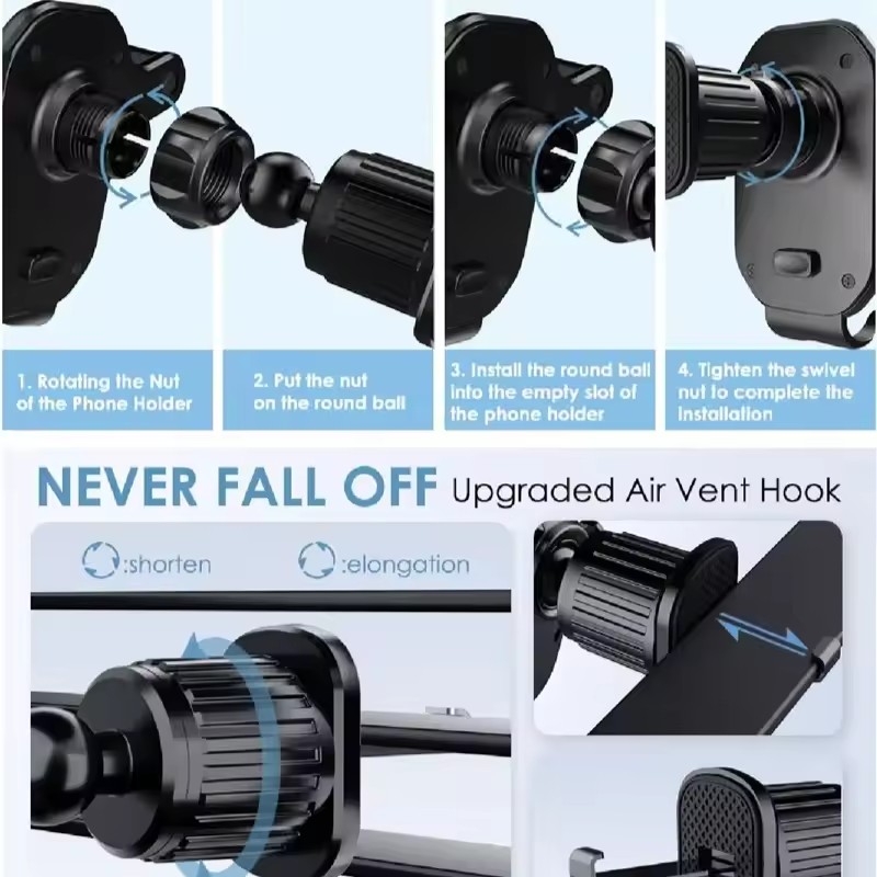 Universal Car Hook Base Phone  - Mobile Pedestal Cabinet recension och pris