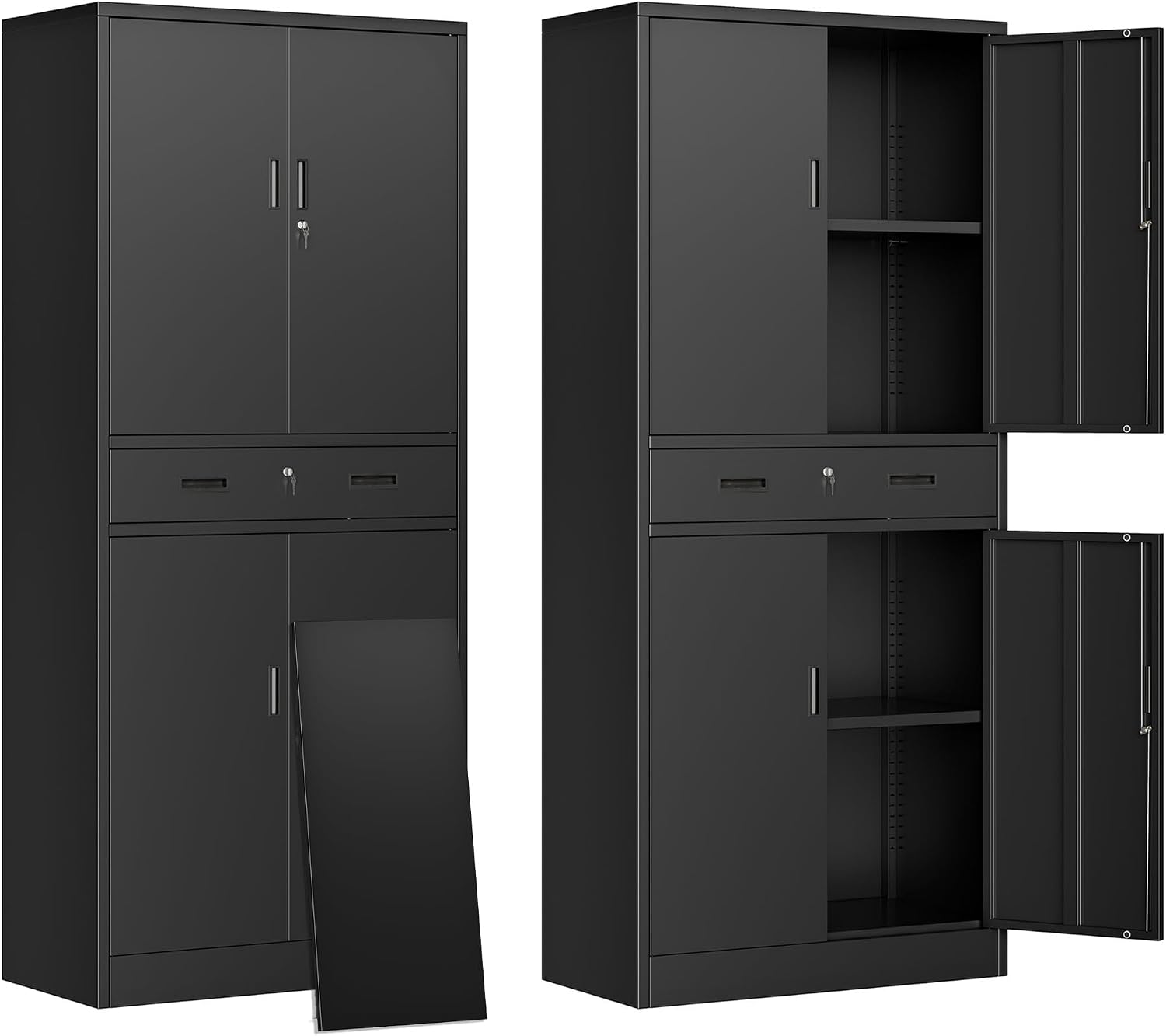 Tall Metal Storage Cabinet Wit - File Cabinet recension och pris
