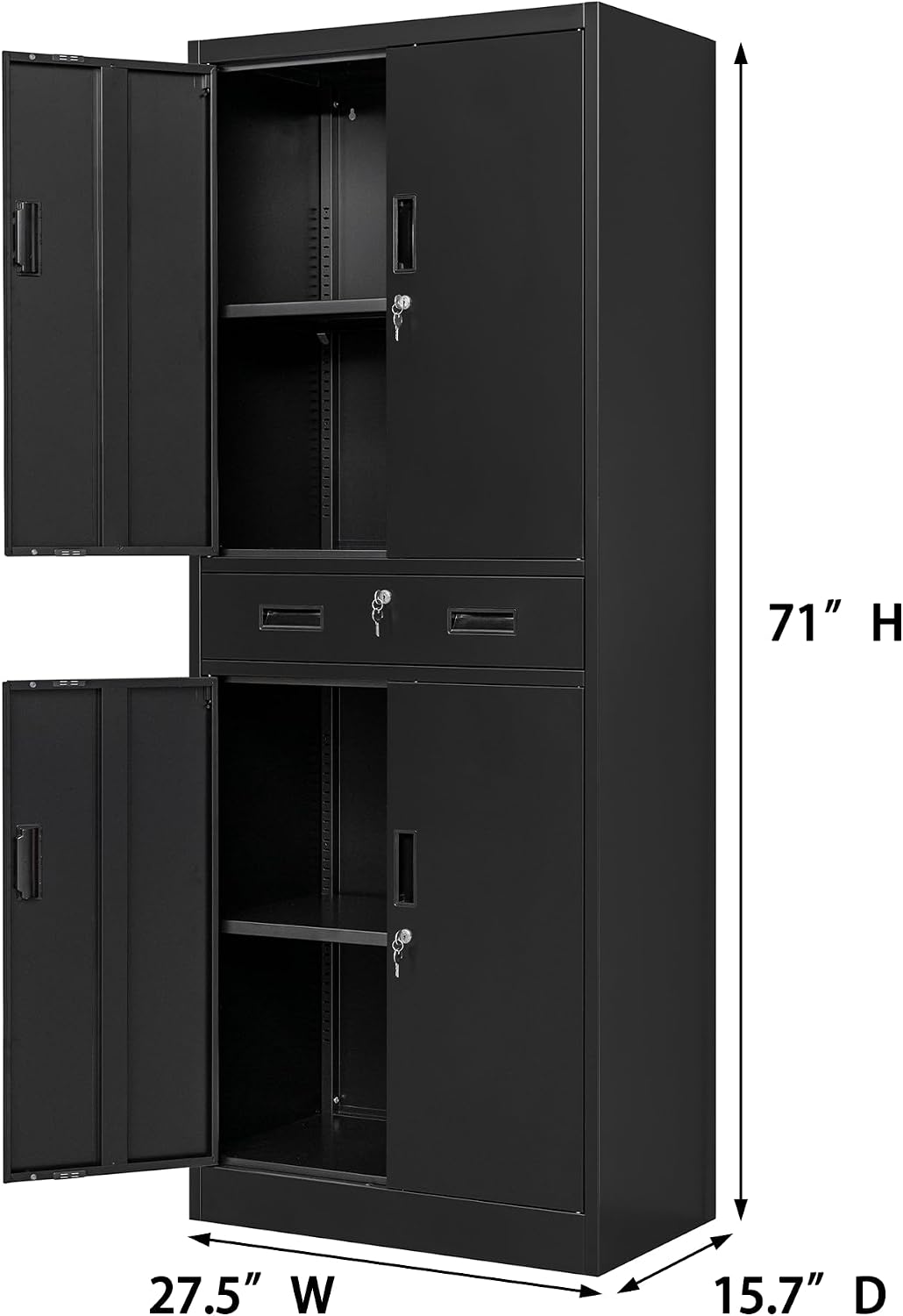 Tall Metal Storage Cabinet Wit - File Cabinet recension och pris