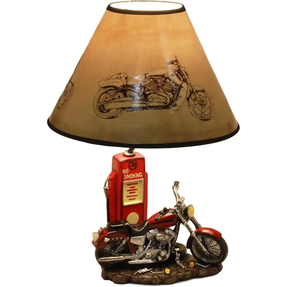 Vintage Retro Red Motorcycle G - Desk Lamp recension och pris