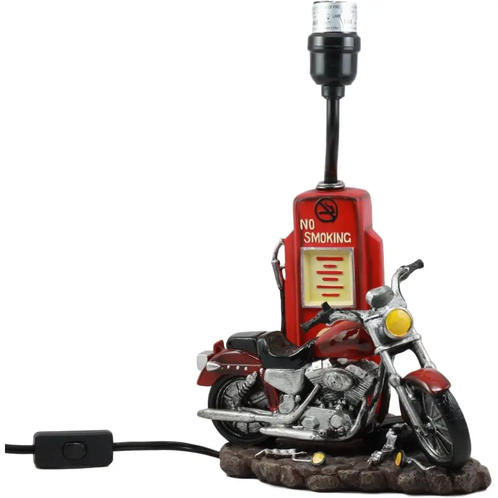 Vintage Retro Red Motorcycle G - Desk Lamp recension och pris