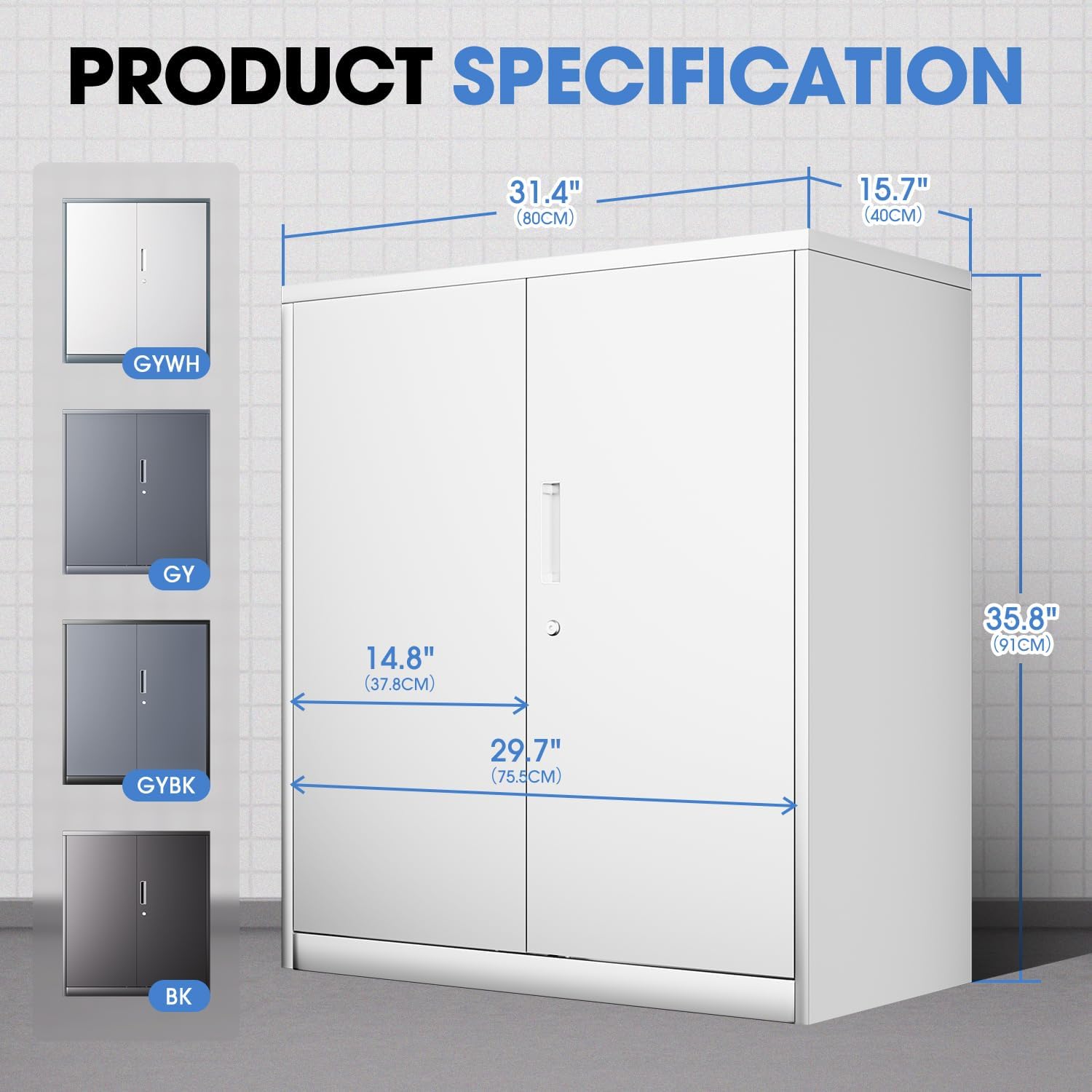 #￥forModern Heavy Duty White M - File Cabinet recension och pris
