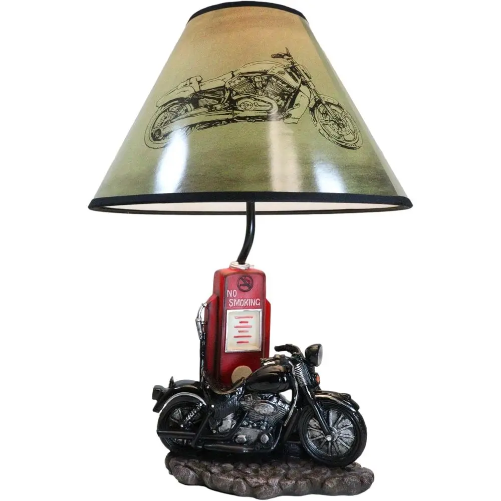 Vintage Retro Black Motorcycle - Desk Lamp recension och pris