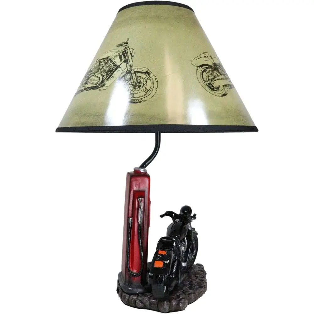 Vintage Retro Black Motorcycle - Desk Lamp recension och pris