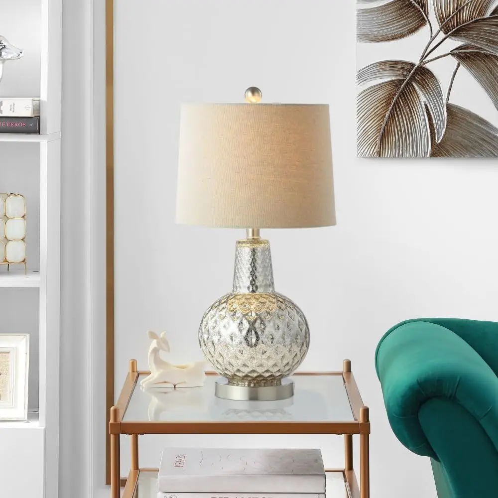 24-inch Silver/Ivory Shade LED - Desk Lamp recension och pris